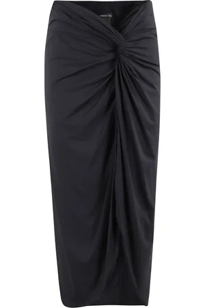 FEDERICA TOSI Rokken, Dames, Zwart, M, Lange Rok Cover-Up Zwart Stretch
