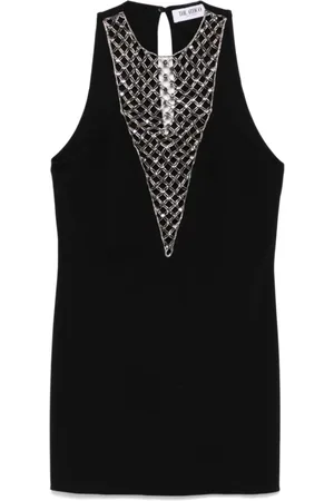 The Attico Kleedjes, Dames, Zwart, XS, Zwarte Mini Jurk Elegante Stijl