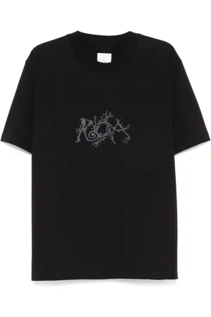 ROA Tops, Heren, Zwart, L, Zwarte Grafische Tee