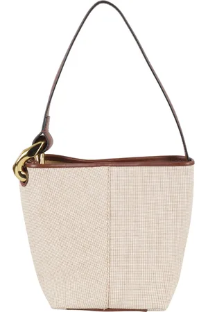 J.W.Anderson Tassen, Dames, , ONE Size, Katoen, Canvas Emmertas met Leren Afwerking
