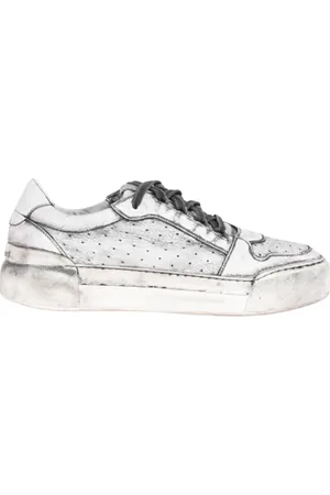 vic matiè Schoenen, Heren, Zwart, 41 EU, Leer, Leren Sneakers met Rubberen Zool