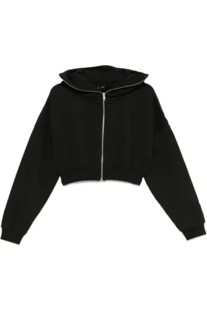 Entire Studios Sweatshirts & Hoodies, Dames, Zwart, XS, Katoen, Short Zip Hoodie