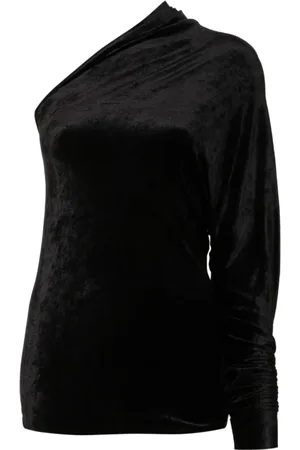 Rick Owens Blouses & Shirts, Dames, Zwart, L, Stijlvolle en Elegante Zwarte Top
