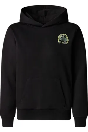 The North Face Sweatshirts & Hoodies, Heren, Zwart, L, Katoen, Grafische Relaxte Hoodie