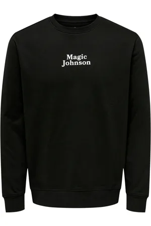 Only & Sons Sweatshirts & Hoodies, Heren, Zwart, S, Katoen, Celebrity Crew Neck Sweatshirt