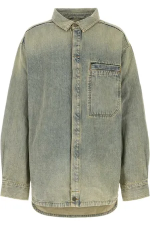Entire Studios Overhemden, Heren, Blauw, S, Denim, Denim Herculean Shirt