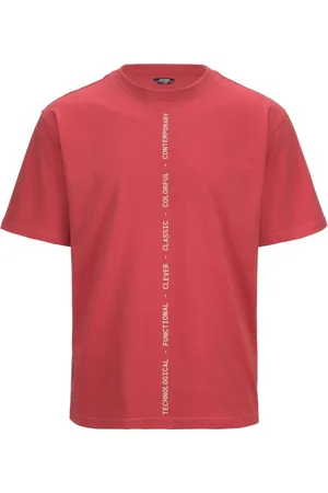 K-Way Tops, Heren, Rood, L, Katoen, Identiteitslettering Jersey T-shirt