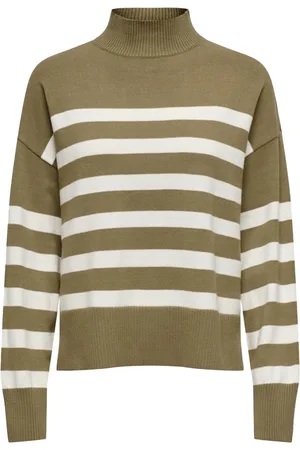 Only & Sons Truien, Dames, Veelkleurig, L, Polyester, Hoge hals Gebreide Trui