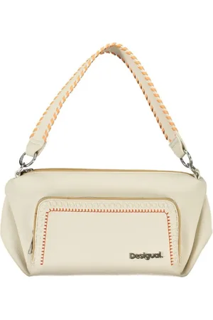 Desigual Tassen, Dames, , ONE Size, Witte Handtas met Afneembare Schouderband