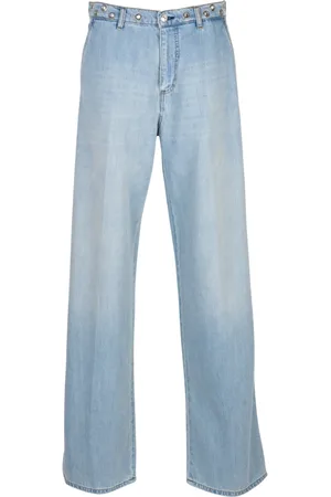 Nine In The Morning Jeans, Dames, Blauw, W25, Katoen, Lichtblauwe Boyfriend Jeans Rechte Pijp