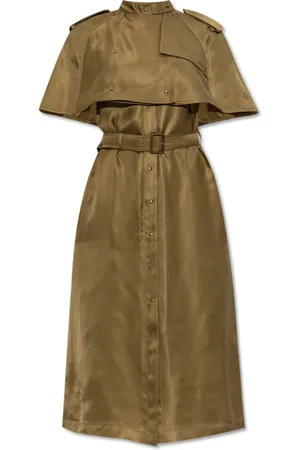 Burberry Kleedjes, Dames, Groen, S, Jurk met riem