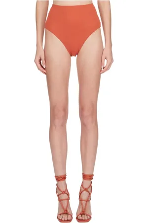 Rick Owens Korte broeken, Dames, Oranje, M, Tangerine Knit Shorts