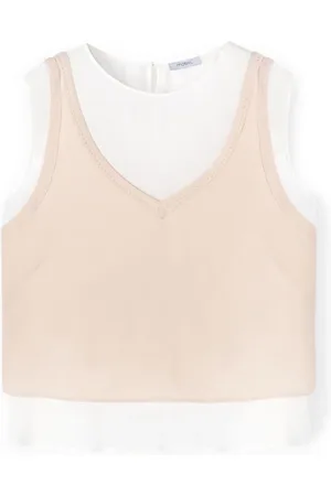 Motivi Tops, Dames, Wit, L, Dubbel Tanktop