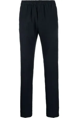 Tommy Hilfiger Broeken, Heren, Blauw, W30 L32, Katoen, Blauwe Seersucker Activewear Broek