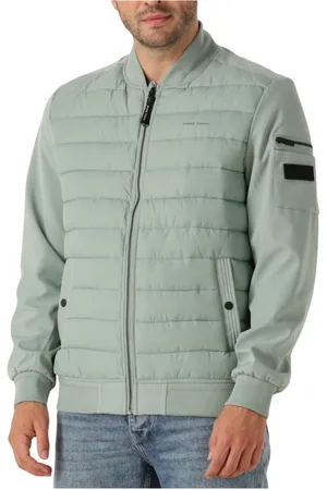 Pure Path Jassen, Heren, Groen, XL, Groene Gewatteerde Jas voor Mannen