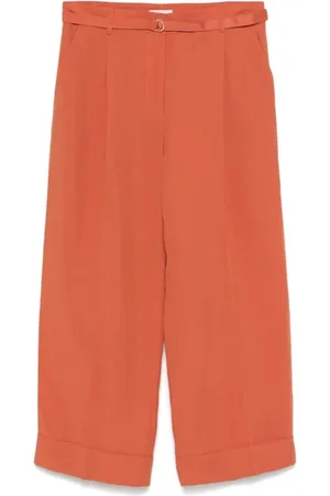 Liu Jo Broeken, Dames, Oranje, M, Linnen, Linnen Broek