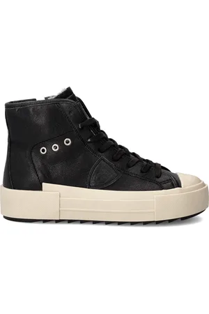 Philippe model Schoenen, Dames, Zwart, 42 EU, Leer, Sneakers Paris Haute Tennis