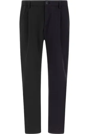 HERNO Broeken, Heren, Blauw, S, Blauwe Seersucker Broek met Elastische Tailleband