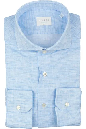 Xacus Overhemden, Heren, Blauw, L, Lichtblauwe Overhemden