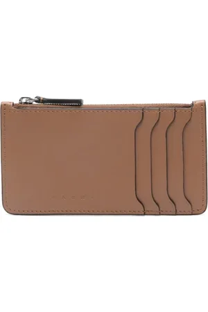 Marni Accessoires, Heren, Bruin, ONE Size, Bruine Kaarthouder met Rits