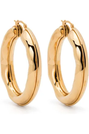 Jil Sander Accessoires, Dames, Geel, ONE Size, Gouden Oorbellen - Stijlvol en Elegant