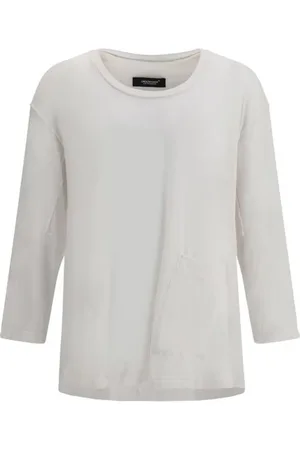 UNDERCOVER Tops, Heren, Wit, M, Katoen, Katoenen Longsleeve Jersey met Zak