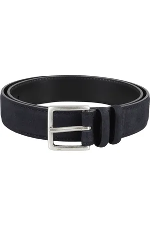 Orciani Accessoires, Heren, Blauw, 90 CM, Suède, Blauwe Suède Riem met Metalen Gesp