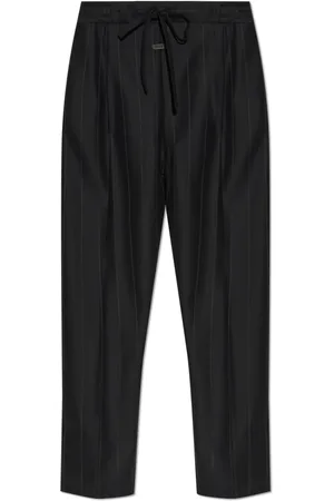 FEAR OF GOD Broeken, Heren, Zwart, M, Wol, Broek met wollen afwerking
