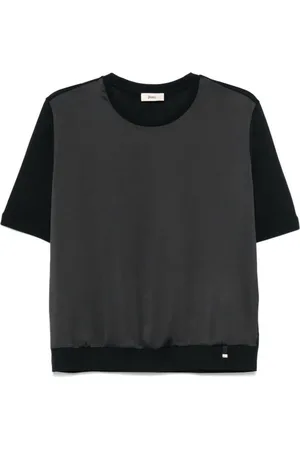 HERNO Tops, Dames, Zwart, S, Katoen, Jersey T-shirt voor mannen