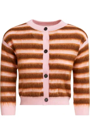 Marni Truien, Dames, Bruin, M, Roze Bruine Cardigan Trui