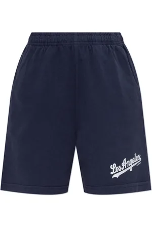 Sporty & Rich Korte broeken, unisex, Blauw, XL, Katoen, x LA Dodgers