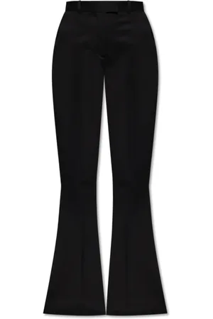 The Attico Broeken, Dames, Zwart, 2Xs, Wol, Wollen broek