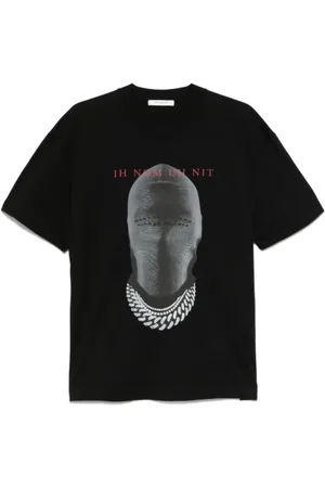 Ih Nom Uh Nit Tops, Heren, Zwart, M, Katoen, Zwarte Katoenen T-shirt met Print