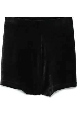 Rick Owens Korte broeken, Dames, Zwart, M, Denim, Zwarte Afgesneden Denim Shorts