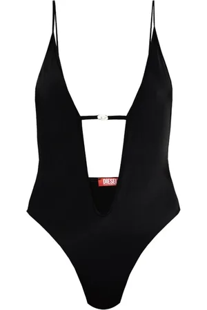 Diesel Tops, Dames, Zwart, M, Katoen, Zwarte Daisy Bodysuit