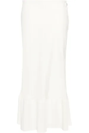 LEMAIRE Rokken, Dames, , S, Witte Asperge Bias Cut Lange Rok