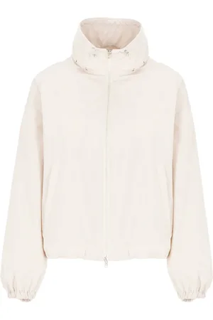 HERNO Jassen, Dames, Roze, M, Roze Jas met Hoge Hals Koordjes