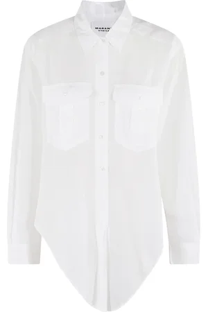Isabel Marant Blouses & Shirts, Dames, Wit, S, Katoen, Witte Katoenen Voile Shirt