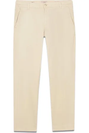 Oltre Broeken, Dames, Wit, S, Katoen, Chino broek gemaakt van Tencel stof