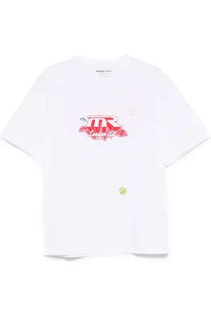 MARTINE ROSE Tops, Heren, Wit, XL, Witte Klassieke T-Shirt