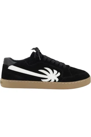 Palm Angels Schoenen, Heren, Zwart, 40 EU, Suède, Contrast Logo Suède Sneakers