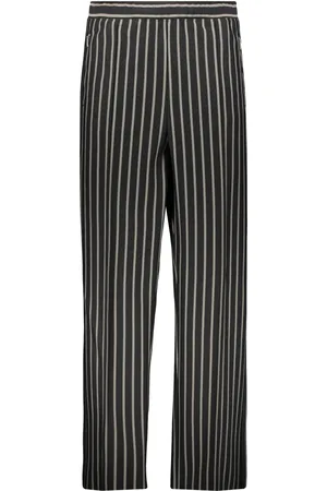Random Identities Broeken, Heren, Zwart, S, Katoen, Gestreepte technische stofbroek met zakken