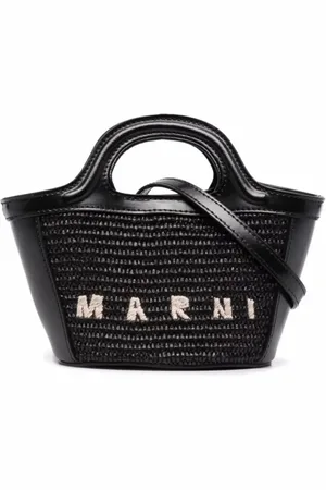 Marni Tassen, Dames, Zwart, ONE Size, Zwarte Tropicalia Micro Stijlvol Model