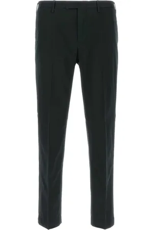 PT Torino Broeken, Heren, Zwart, S, Katoen, Stretch Katoen Leisteen Broek