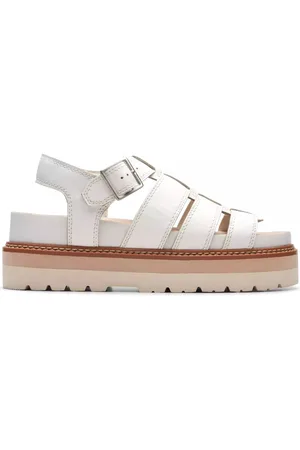 Clarks Schoenen, Dames, , 41 EU, Leer, Witte Twist Damessandaal