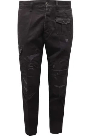 Dondup Broeken, Heren, Zwart, W30, Vintage Cargo Broek