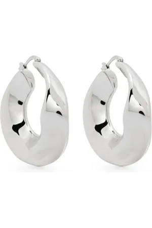 Jil Sander Accessoires, Dames, Grijs, ONE Size, Stijlvolle Zilveren Oorbellen