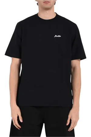 Arte Antwerp Tops, Heren, Zwart, XL, Katoen, Elementen Print T-shirt