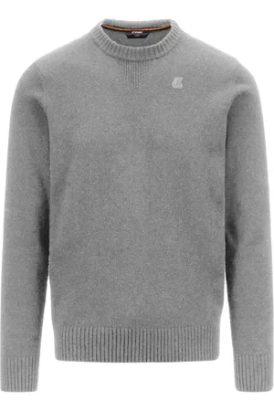 K-Way Truien, Heren, Grijs, XL, Wol, Lamswol Gebreide Kleding