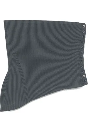 Paloma Wool Tops, Dames, Grijs, L, Strapless knoop-voorkant top in grijs